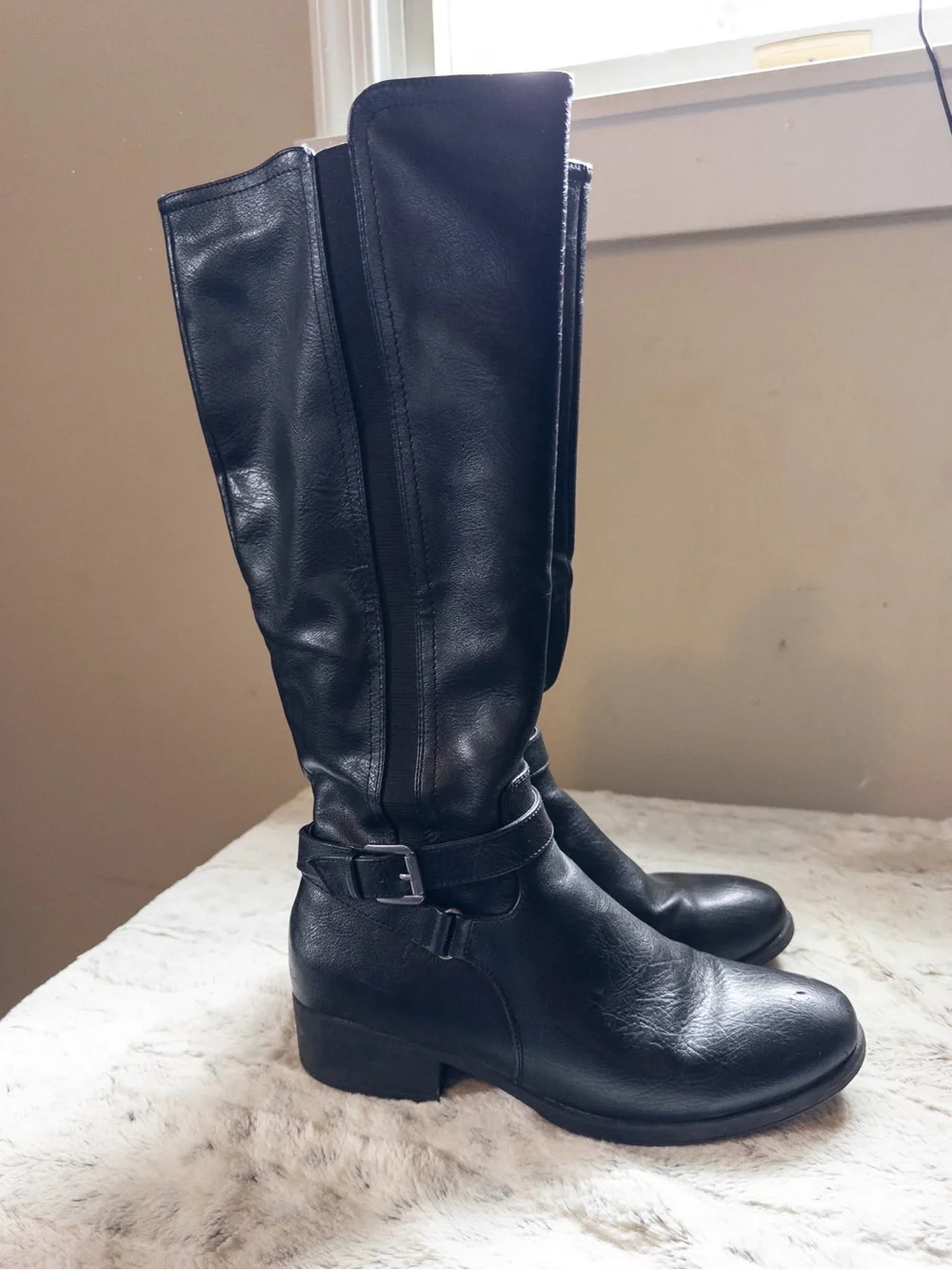 croft & barrow Black Over-the-Knee Buckle Riding Boots
